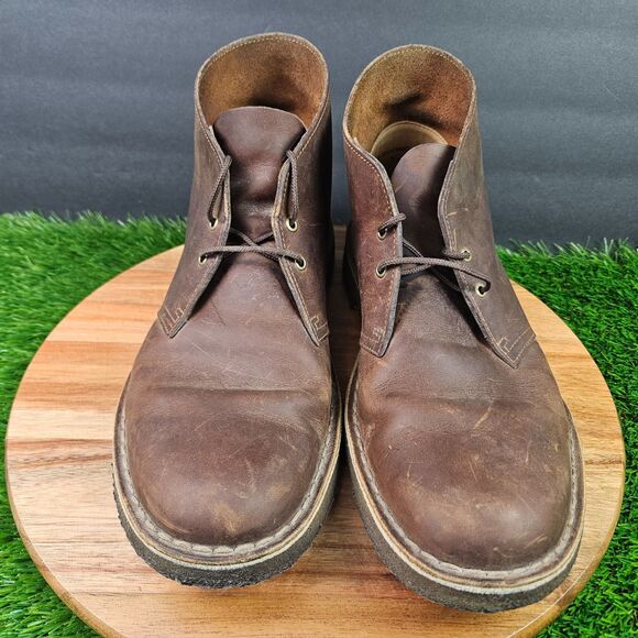Clarks Originals Brown Leather Desert Boots Crepe Sole Chukka Boots Mens 10.5 M main image 7